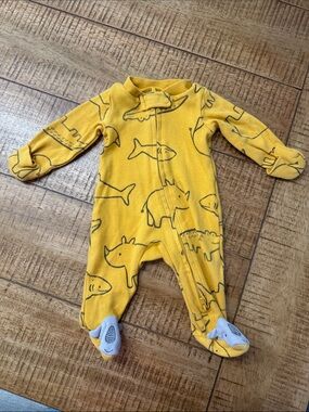 Carter's Yellow Animal Footed One-Piece